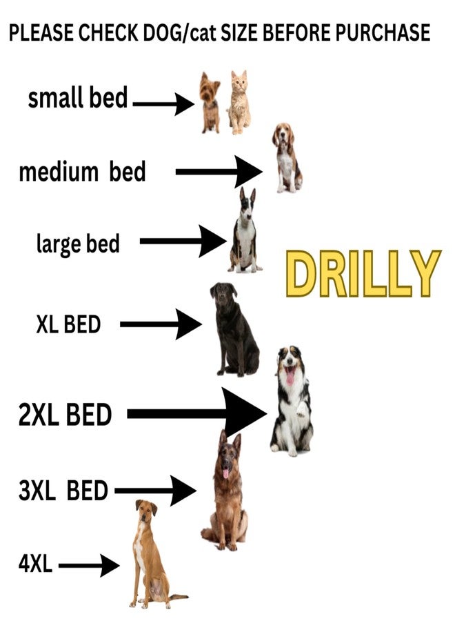 DRILLY Premium Fur XXXL Dog Bed for Extra Large Dogs Washable-Orthopedic Big Dog Beds | Big Breed | | Giant Human Dog Bed (3XL) - Image 2